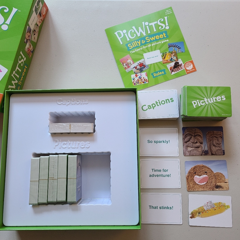 PicWits! Silly & Sweet Picture Card Game - Mindware Family-Friendly - Mint Cond. - Picture 3 of 5